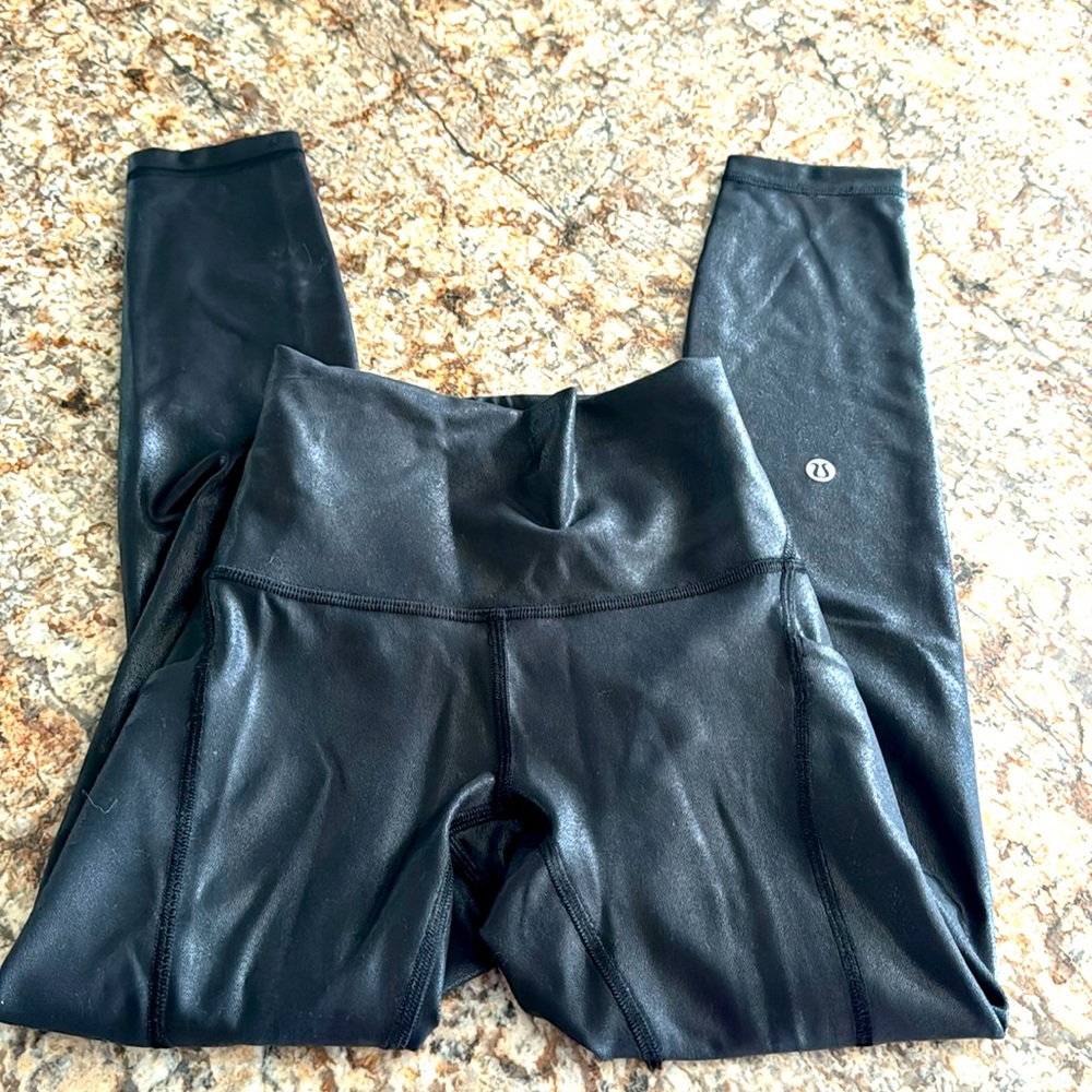 Lululemon shimmer black leggings!